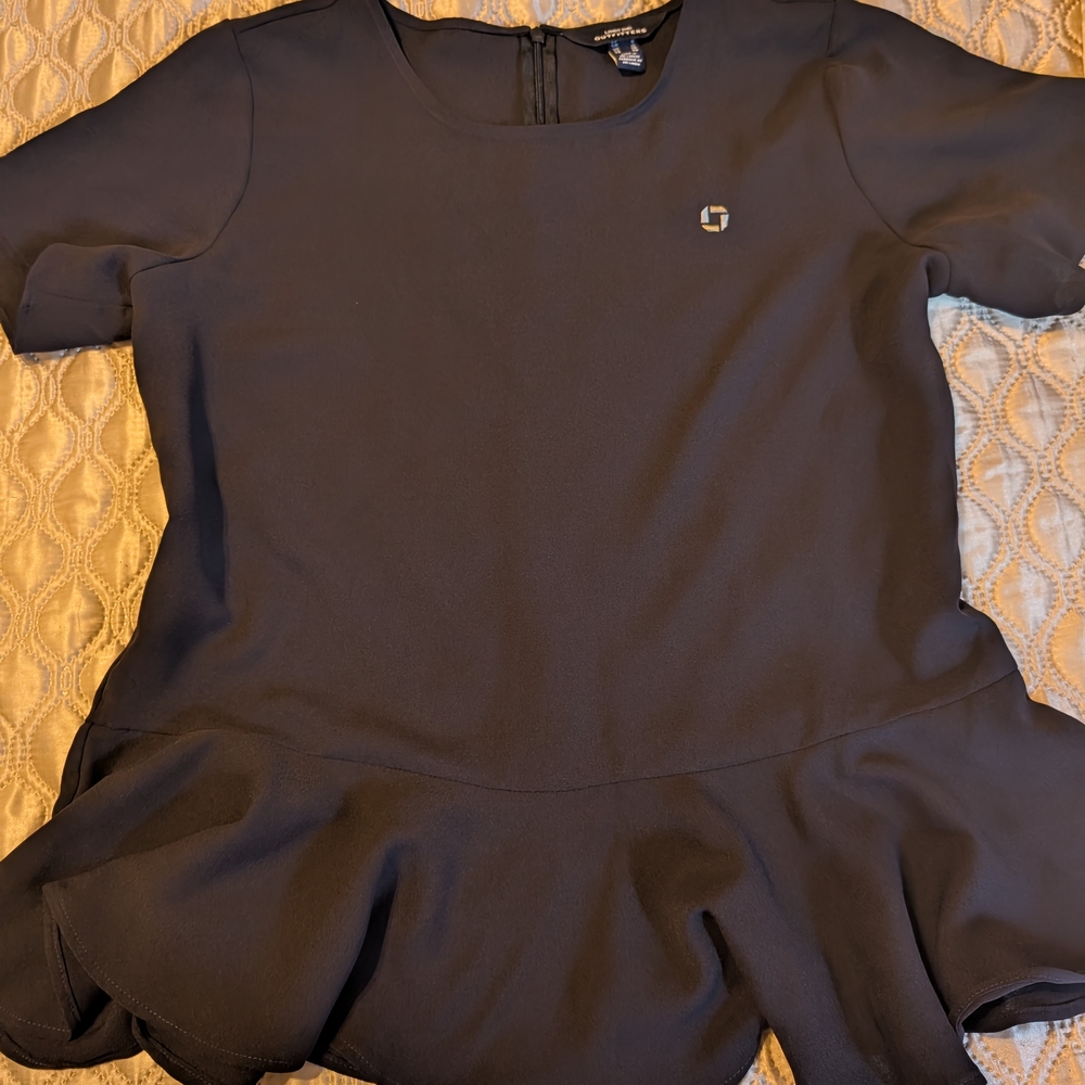 Black Peplum Top